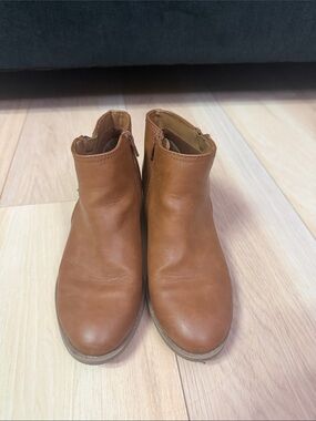 Target Women's Tan Leather Ankle Booties